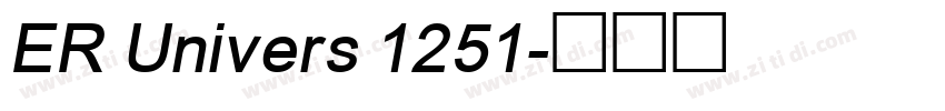 ER Univers 1251字体转换